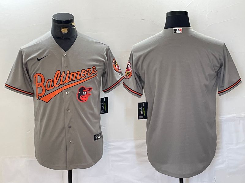 Men Baltimore Orioles Blank Grey Game 2024 Nike MLB Jersey style 2